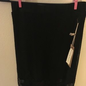 Small Blush Noir Black Mesh Skirt